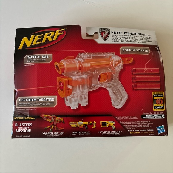 Nerf N-Strike Nite Finder EX-3 Clear Series Target Exclusive Limited Release NEW - Picture 6 of 8